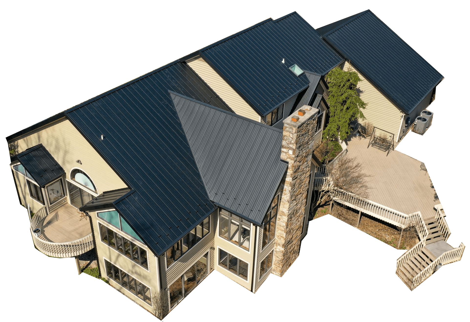 metal roof on a residential home diagram