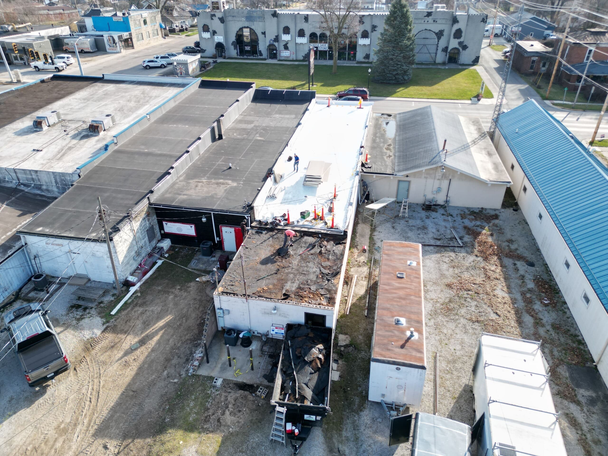 Commercial flat roof