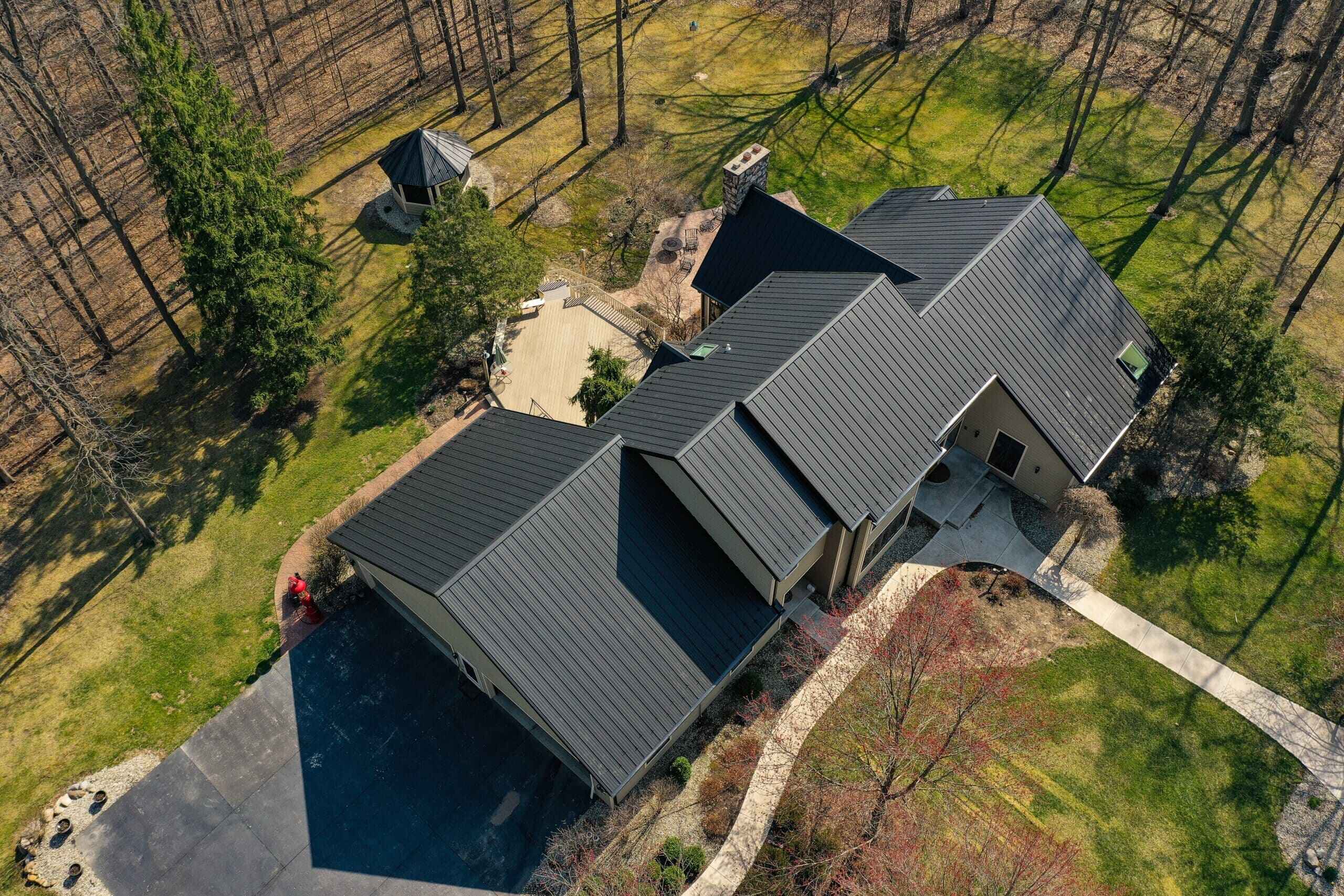 large metal roof on modern home metal roofing service large metal roof on modern home metal roofing service